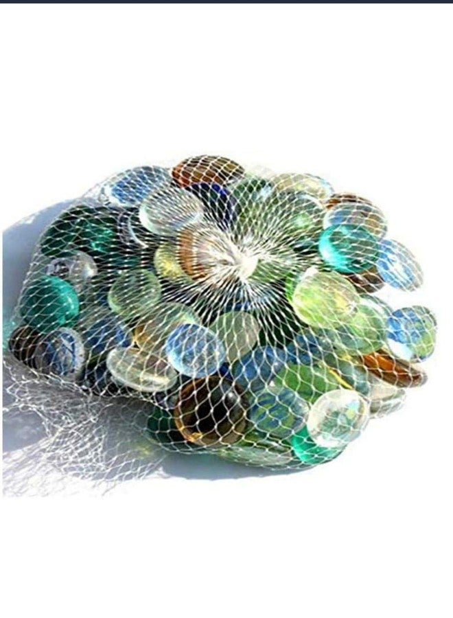 Parakh Multicolour Flat Round Marbles Pebbles for Vase Fillers, Glass Gems Stone, Table Scatter, Landscaping, Aquarium Fish Tank, Party Decoration, Crystal Rocks 950gm - Image 5